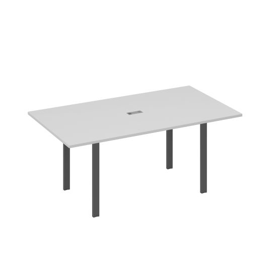 Стол 180 на металлокаркасе UNO для переговоров серый / металлокаркас антрацит
