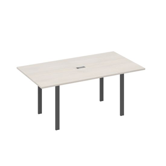 Стол 180 на металлокаркасе UNO для переговоров дуб / металлокаркас антрацит