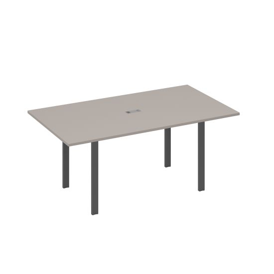 Стол 180 на металлокаркасе UNO для переговоров мокко премиум / металлокаркас антрацит