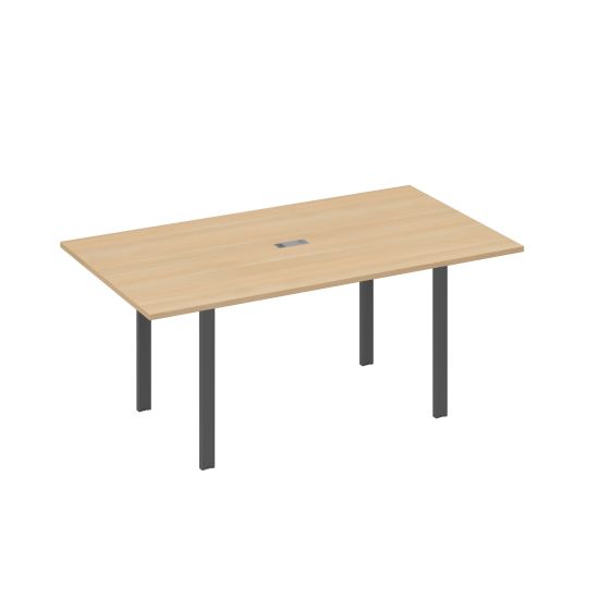 Стол 180 на металлокаркасе UNO для переговоров натуральный дуб / металлокаркас антрацит