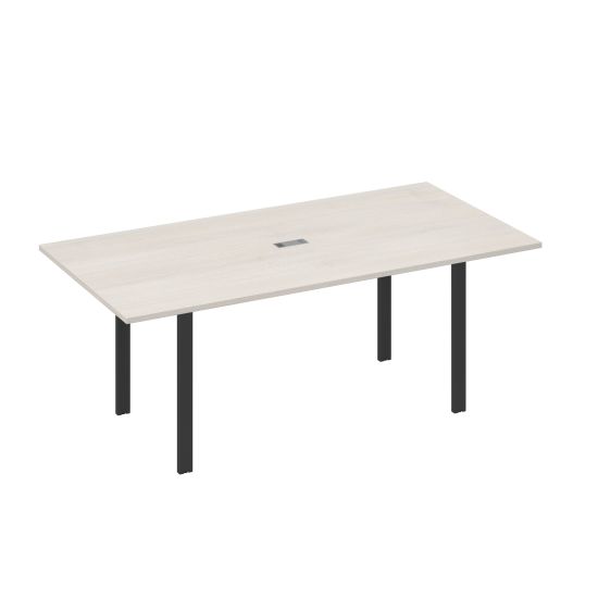 Стол 200 на металлокаркасе UNO в переговорную дуб / металлокаркас антрацит