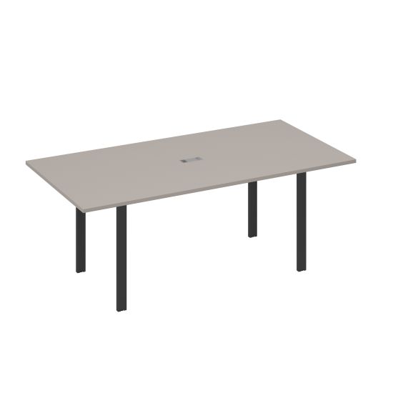 Стол 200 на металлокаркасе UNO в переговорную мокко премиум / металлокаркас антрацит
