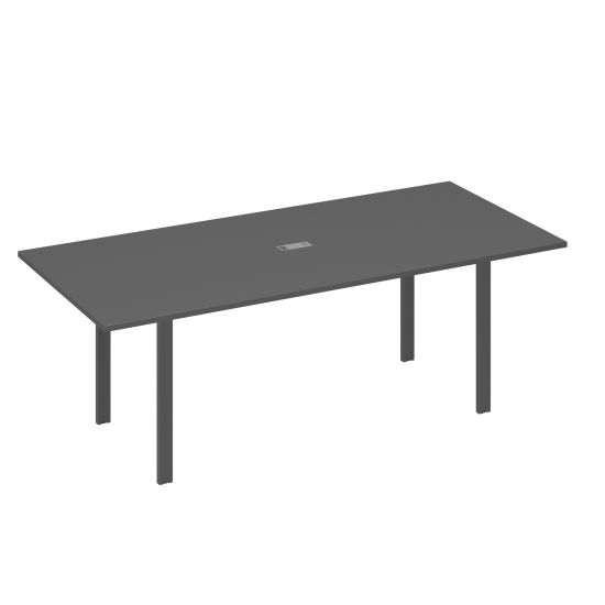 Стол 220 для переговорной каркасе UNO антрацит премиум / металлокаркас антрацит