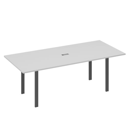 Стол 220 для переговорной каркасе UNO серый / металлокаркас антрацит