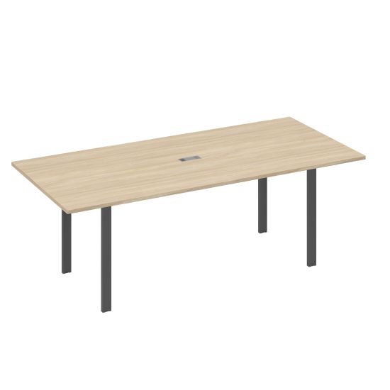 Стол 220 для переговорной каркасе UNO дуб скандинавский / металлокаркас антрацит