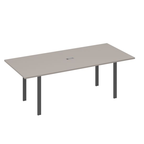 Стол 220 для переговорной каркасе UNO мокко премиум / металлокаркас антрацит