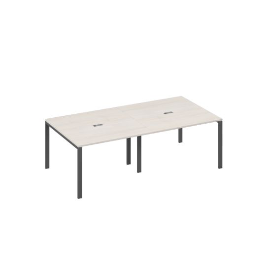 Стол 240 на металлокаркасе UNO переговорный дуб / металлокаркас антрацит