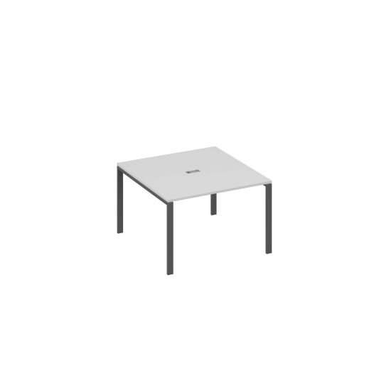 Стол 120 на металлокаркасе UNO в переговорную серый / металлокаркас антрацит