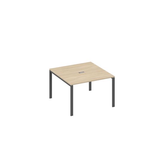 Стол 120 на металлокаркасе UNO в переговорную дуб скандинавский / металлокаркас антрацит