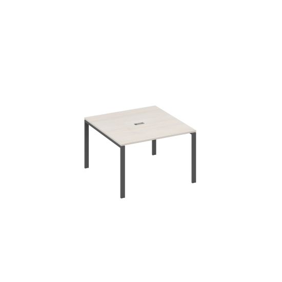 Стол 120 на металлокаркасе UNO в переговорную дуб / металлокаркас антрацит