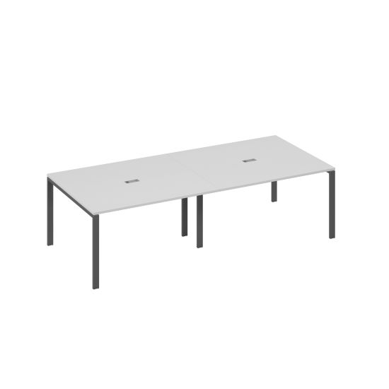 Стол переговорный 280 на каркасе UNO серый / металлокаркас антрацит