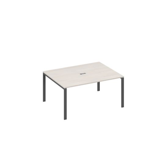 Стол 160 на опорах UNO для переговоров дуб / металлокаркас антрацит