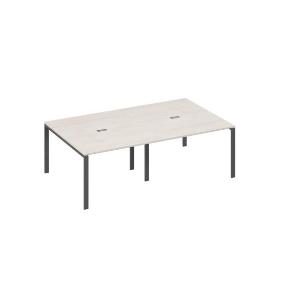 Стол 240x144 в переговорную металлокаркас UNO дуб / металлокаркас антрацит