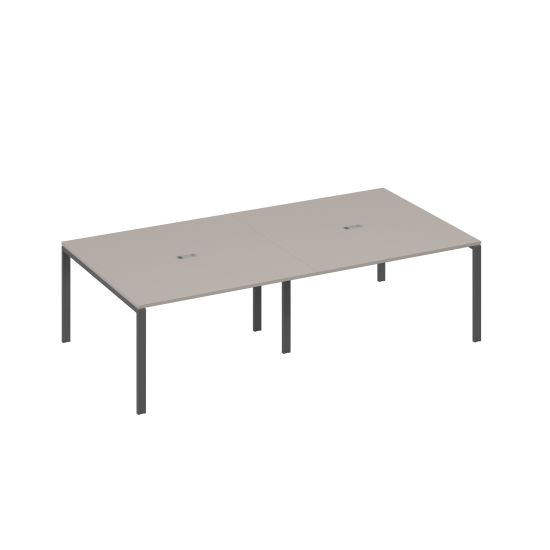 Стол переговорный 280x144 на каркасе UNO мокко премиум / металлокаркас антрацит