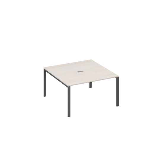 Стол 140x144 для переговоров каркас UNO дуб / металлокаркас антрацит