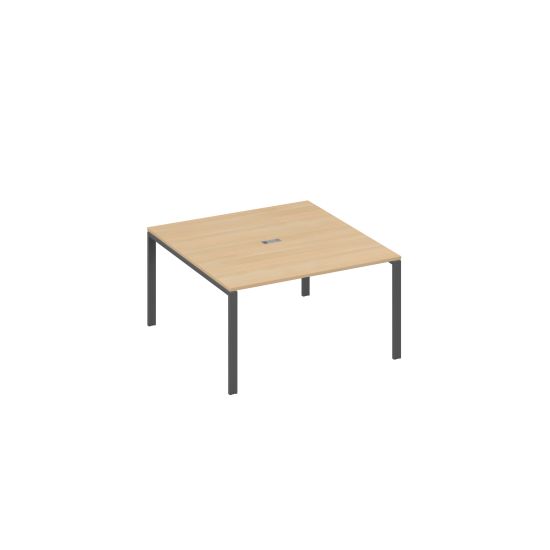 Стол 140x144 для переговоров каркас UNO натуральный дуб / металлокаркас антрацит