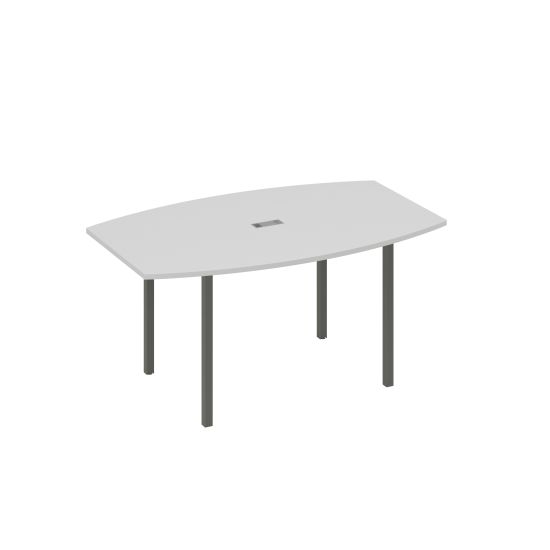 Стол 160 для переговоров на каркасе DUE серый / металлокаркас антрацит