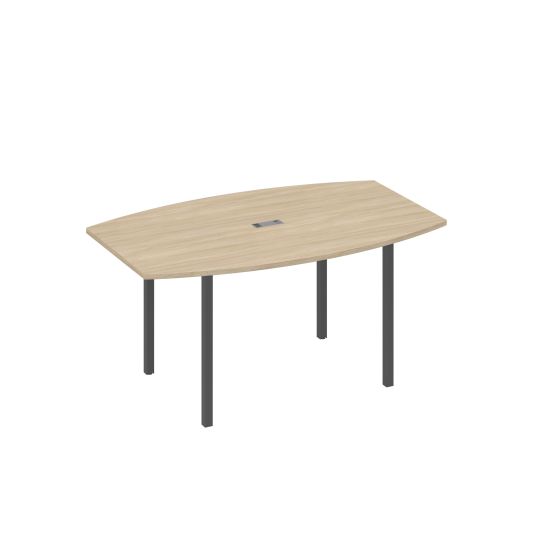 Стол 160 для переговоров на каркасе DUE дуб скандинавский / металлокаркас антрацит