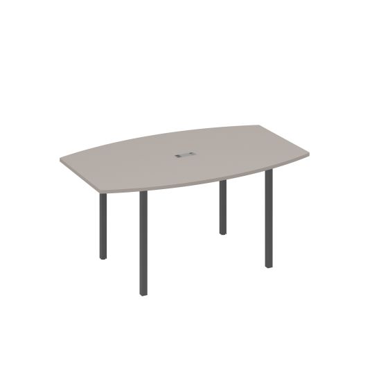 Стол 160 для переговоров на каркасе DUE мокко премиум / металлокаркас антрацит