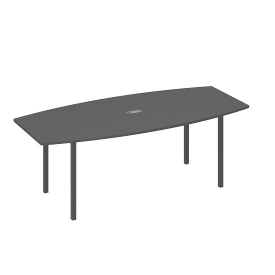 Стол для переговоров 220 с каркасом DUE антрацит премиум / металлокаркас антрацит