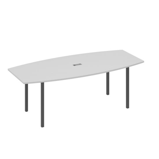 Стол для переговоров 220 с каркасом DUE серый / металлокаркас антрацит