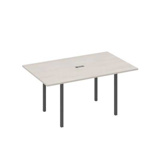 Стол для переговоров 160 прямой на каркасе DUE дуб / металлокаркас антрацит