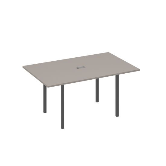Стол для переговоров 160 прямой на каркасе DUE мокко премиум / металлокаркас антрацит
