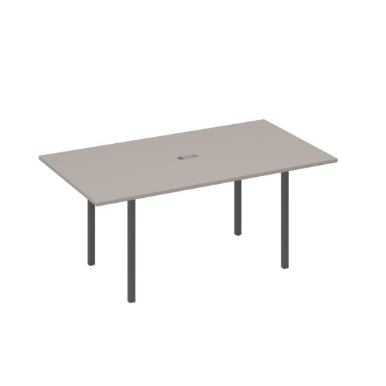 Стол 180 прямой для переговоров каркас DUE мокко премиум / металлокаркас антрацит