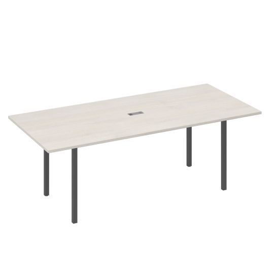 Стол переговорный 220 на металлокаркасе DUE дуб / металлокаркас антрацит