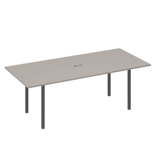Стол переговорный 220 на металлокаркасе DUE мокко премиум / металлокаркас антрацит