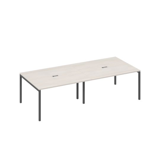 Стол 280 металлокаркас DUE для переговоров дуб / металлокаркас антрацит