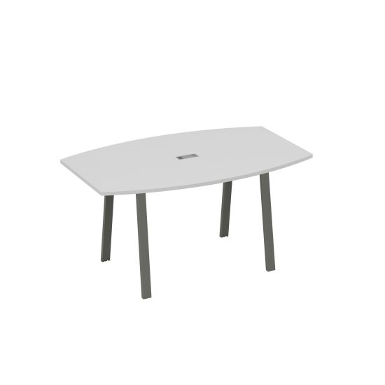 Стол 160 переговорный на ножках TRE серый / металлокаркас антрацит