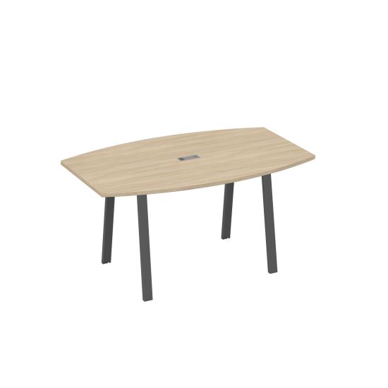 Стол 160 переговорный на ножках TRE дуб скандинавский / металлокаркас антрацит