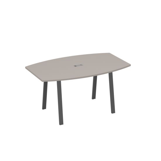 Стол 160 переговорный на ножках TRE мокко премиум / металлокаркас антрацит