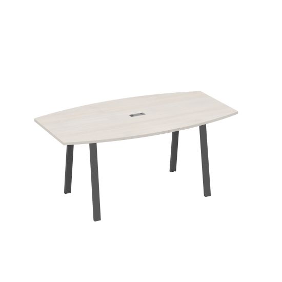 Стол 180 на опорах TRE для переговоров дуб / металлокаркас антрацит