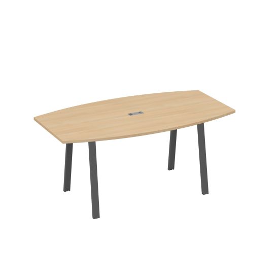 Стол 180 на опорах TRE для переговоров натуральный дуб / металлокаркас антрацит