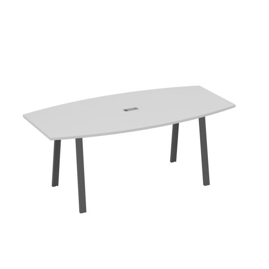 Стол для переговоров 200 на каркасе TRE серый / металлокаркас антрацит