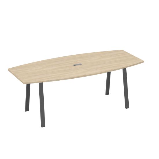 Стол для переговоров 220 на металлокаркасе TRE дуб скандинавский / металлокаркас антрацит