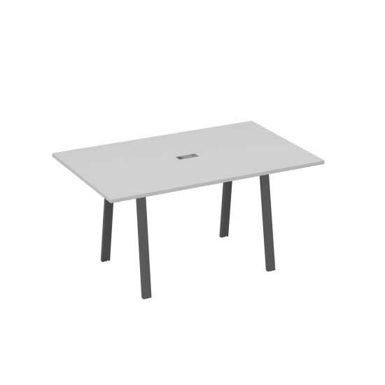 Стол 160 в переговорную металлокаркас TRE серый / металлокаркас антрацит