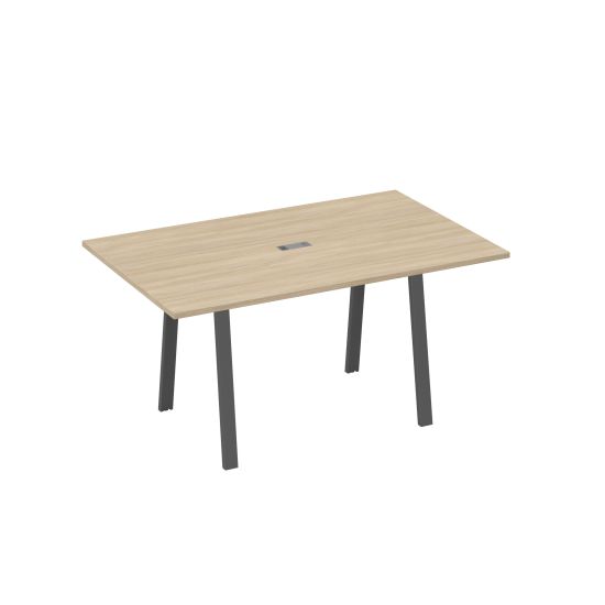 Стол 160 в переговорную металлокаркас TRE дуб скандинавский / металлокаркас антрацит