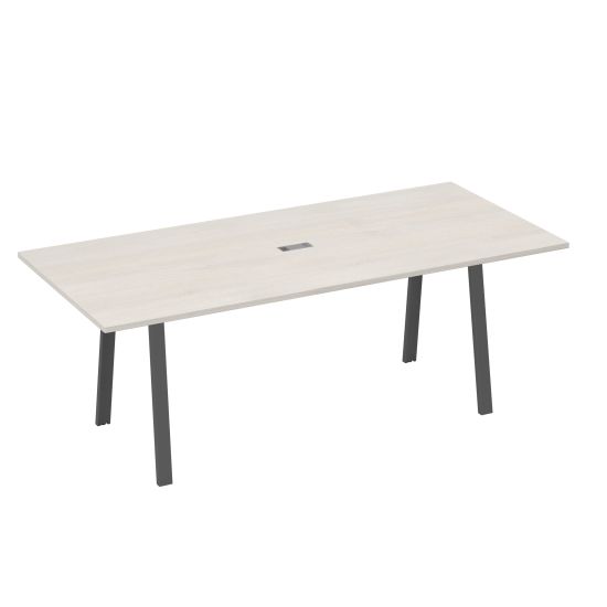 Стол 220 на каркасе TRE для переговоров дуб / металлокаркас антрацит