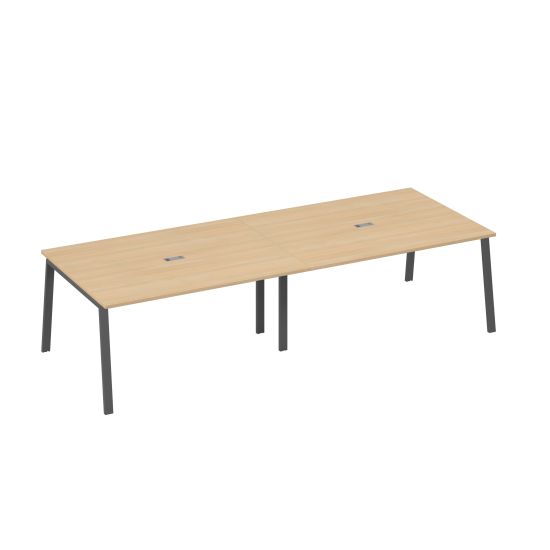 Стол 320x124 с металлокаркасом TRE для переговоров натуральный дуб / металлокаркас антрацит