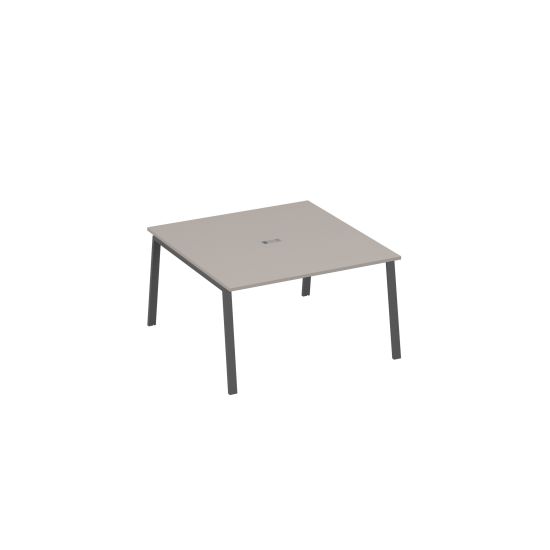 Стол 140 на металлокаркасе TRE для переговорной мокко премиум / металлокаркас антрацит