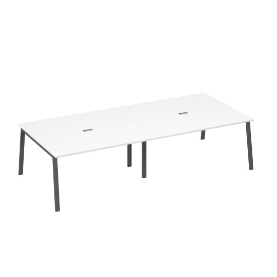 Стол 320x144 для переговоров ножки TRE белый премиум / металлокаркас антрацит