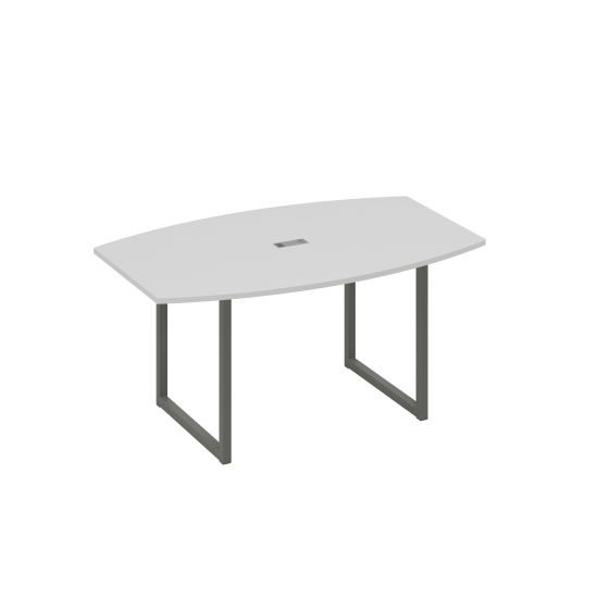 Стол 160 для переговоров на каркасе QUATTRO серый / металлокаркас антрацит