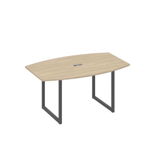 Стол 160 для переговоров на каркасе QUATTRO дуб скандинавский / металлокаркас антрацит