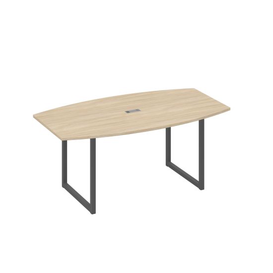 Стол для переговоров 180 на каркасе QUATTRO дуб скандинавский / металлокаркас антрацит