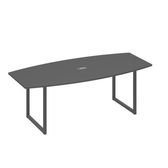 Переговорный стол 220 на каркасе QUATTRO антрацит премиум / металлокаркас антрацит