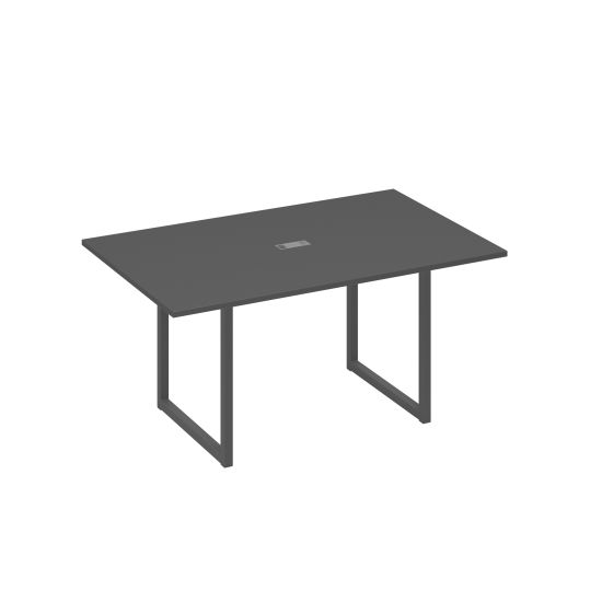 Стол 160 каркас QUATTRO для переговоров антрацит премиум / металлокаркас антрацит