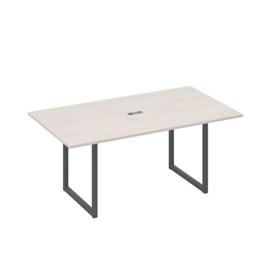 Стол 180 с опорами QUATTRO переговорный дуб / металлокаркас антрацит